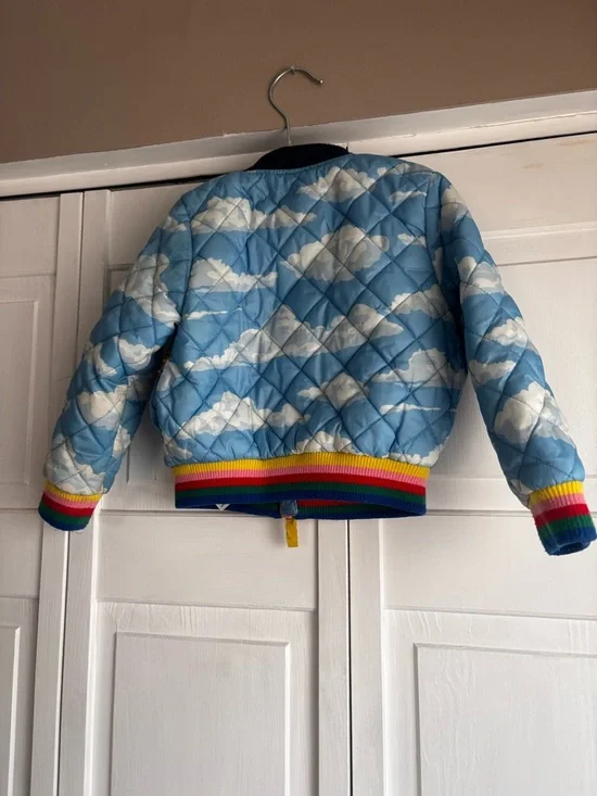 Mini Boden rainbow and cloud jacket - Picture 4 of 4